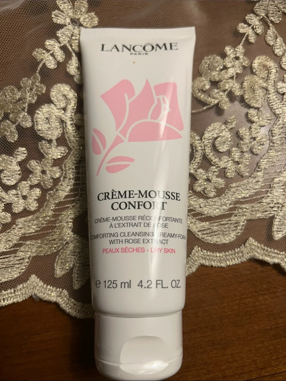 Lancome 4.2 Crème-Mousse Confort Creamy Cleanser - Pink & White